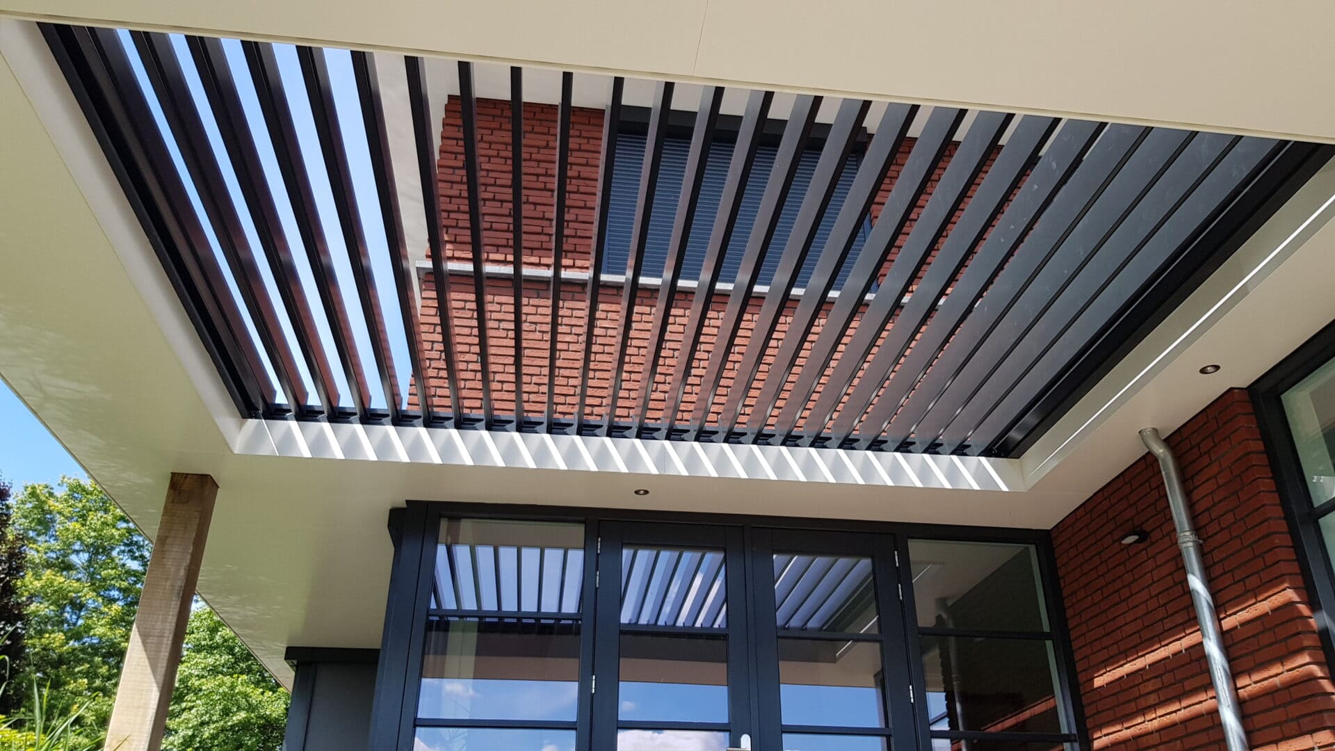 Quadro inbouw lamellendak in open stand