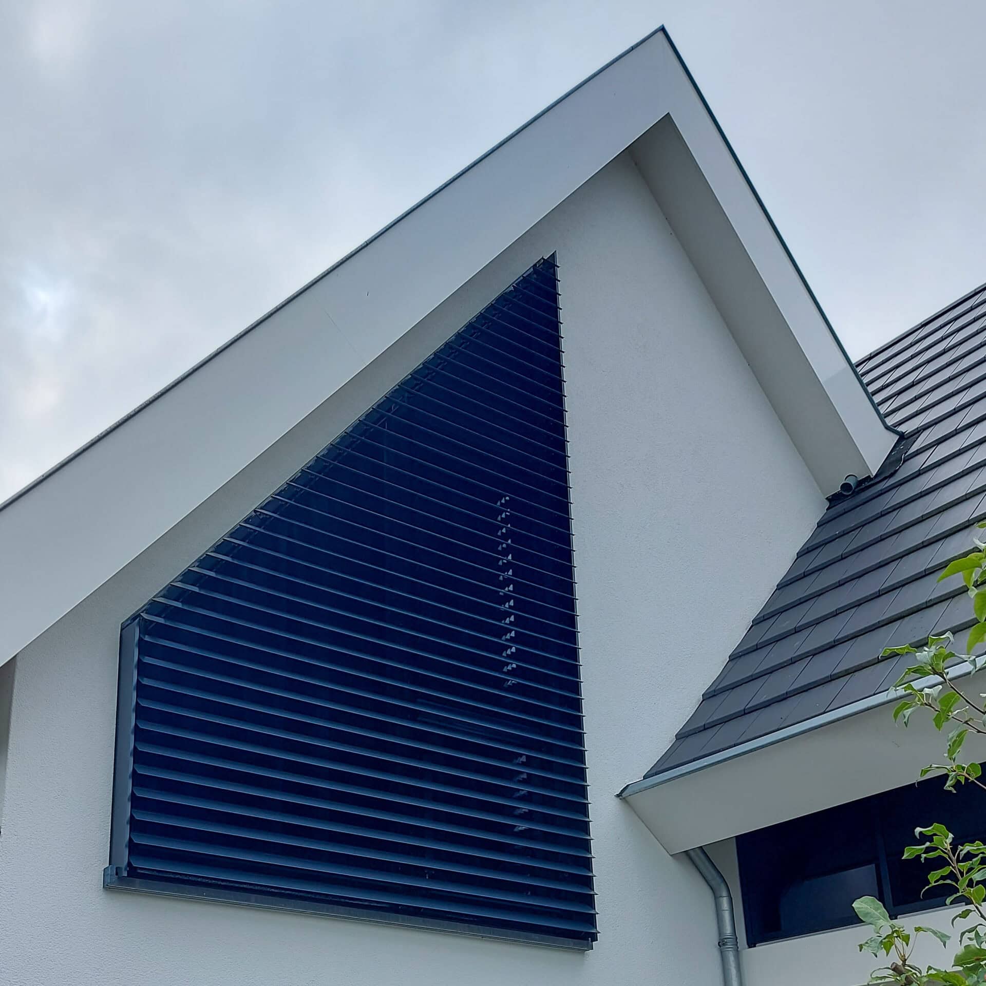 Kantelbare lamellen in puntraam